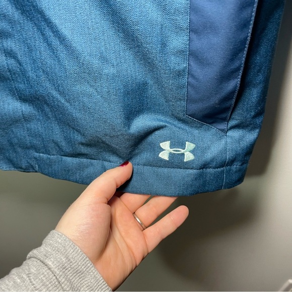 Under Armour Teal youth child teen infrared thermo layer winter jacket in Y-L - Picture 3 of 12